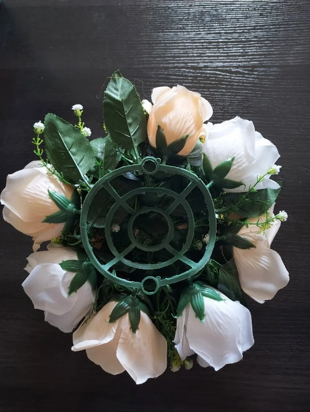 Elegant Cream and White Faux Rose Bouquet
